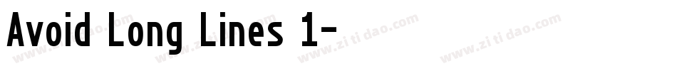 Avoid Long Lines 1字体转换